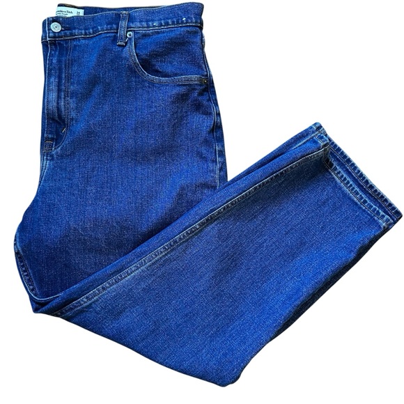 Abercrombie & Fitch Ultra High Rise Ankle Straight Blue Jeans 34/18 - Picture 4 of 9